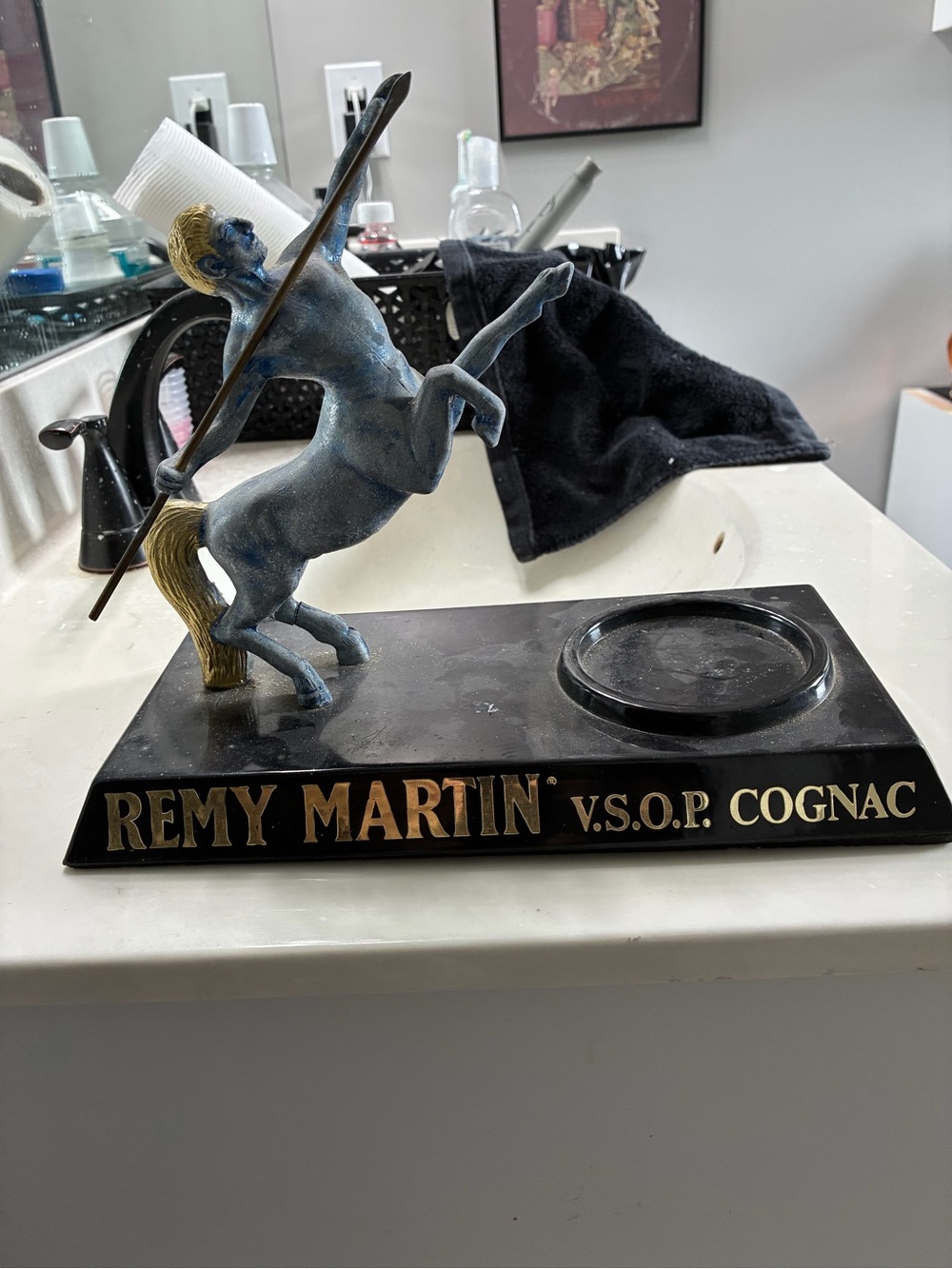 Vintage and Rare Remy Martin V.S.O.P. Cognac Branded Display Stand with Centaur